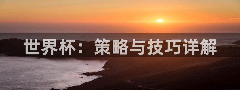 世界杯直播网：世界杯：策略与技巧详解